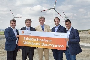 © Energie Burgenland- Der Windpark Baumgarten wurde am Wochenende offiziell in Betrieb genommen