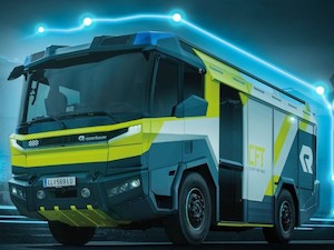 © Rosenbauer + Volvo / Elektrisches Volvo Penta RT Feuerwehrfahrzeug