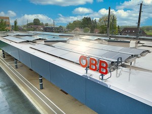 © ÖBB / Die PV-Anlage am Bahnhof Lustenau