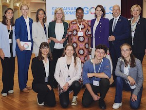 © Eugenie Sophie / Die Rebels of Change-Jugendvertreter:innen beim SDG-Dialogforum