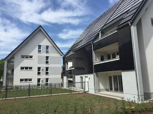 © TU Bergakademie Freiberg / Blick auf die zwei Mehrfamilienhäuser