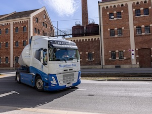 © Volvo Trucks / Einer der Volvo E-Trucks im Einsatz