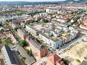 © Stadtwerke Bamberg / Aktuelle Drohneaufnahme des Lagarde Campus