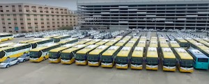 © BYD- Videoausschnitt/ Die Busflotte von Shenzen